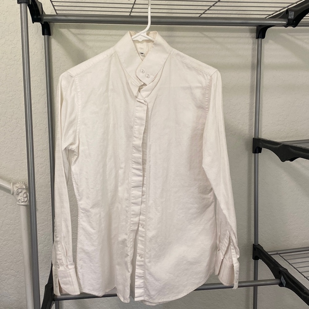 White Boo Yah English show shirt size 34